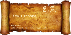 Eich Piroska névjegykártya